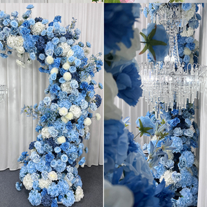 Set di Archi di <span class=keywords><strong>Fiori</strong></span> Artificiali Azzurri per Matrimoni, Centrotavola per Ingresso <span class=keywords><strong>con</strong></span> <span class=keywords><strong>Fiori</strong></span> Artificiali - Product Image 3