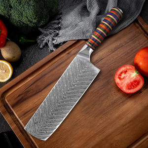 Ensemble de couteaux Damas <span class=keywords><strong>5</strong></span> pièces, ensemble de couteaux de cuisine professionnels, lames en acier VG10, ultra-affûtées, couteaux de chef <span class=keywords><strong>Santoku</strong></span> avec boîte cadeau pour femmes - Product Image 5