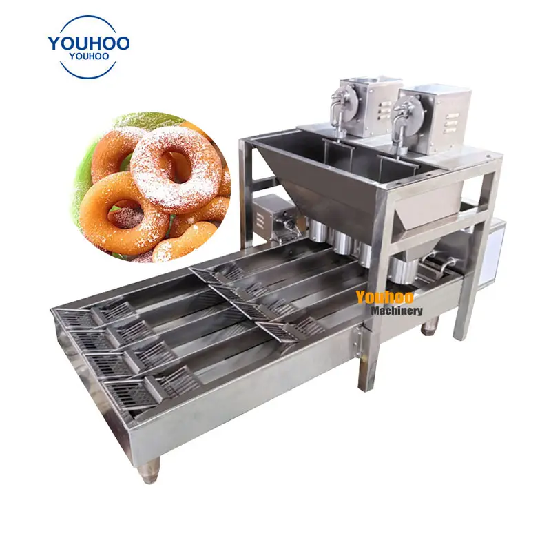factory round doughnut machine equipment donut maker fryer robot / how to make donut