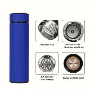 Bouteilles d'eau de voyage réutilisables en acier inoxydable avec logo personnalisé, 500 ml/17 oz, isolées sous vide, avec infuseur à thé intégré, sans BPA, vente en gros - Product Image 3