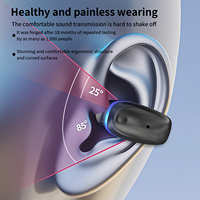 Nouveaux écouteurs sportifs sans fil GD29 BT 5.4 à clip d'oreille, oreillettes à conduction osseuse IPX-4 avec micro anti-bruit