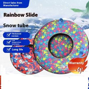 Arc-en-ciel Freestyle épaissi gonflable anneau sec PVC 80cm écologique étanche <span class=keywords><strong>Ski</strong></span> hiver pneu résistant à l'usure adultes enfants - Product Image 2