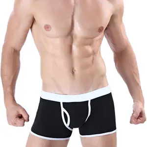 Men'S Underwear Modal Cotton Boxer Shorts Mid-Waist Solid Color Men'S Underwear Manufacturer