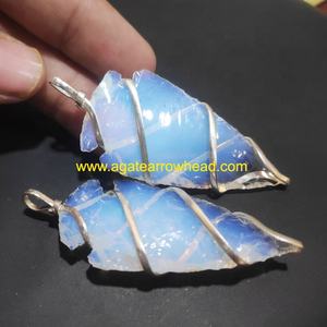 Opalite fil flèche pendentifs - Product Image 2