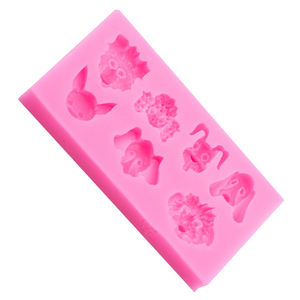 Stampo in Silicone <span class=keywords><strong>per</strong></span> Decorazione Torte con 8 Diverse Teste di <span class=keywords><strong>Cani</strong></span> Cartoon 3D, Forma Rettangolare - Product Image 3