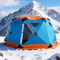 Tente de camping d'hiver portable, isolée, imperméable, grande, à montage rapide, de haute qualité, Oxford, une chambre, pour la pêche sur glace