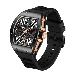 Montre Homme Mechanical <b>Watches</b> Custom Logo Hollow Out Barrel Automatic Skeleton <b>Watch</b> for Men - Product Image 6