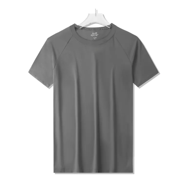 Camiseta de manga corta de alta calidad para hombre, camiseta Icy con cuello redondo sostenible, disponible