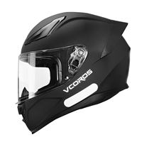 Casque de moto intégral en ABS VF103 homologué DOT, léger pour adultes avec visière transparente - Course moto et utilisation sur route