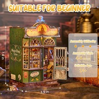 Hamaileon DIY Booknook Magic Shop : Magasin de curiosités interactif 3D en bois avec portes ouvrables, puzzle pour adultes, cadeau pour bibliothèque