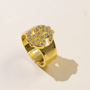 แหวนเงินดอลลาร์สีทองสำหรับผู้ชายแหวนเครื่องประดับสำหรับปาร์ตี้ประดับรูปเรขาคณิตขนาดเล็ก - Product Image 6