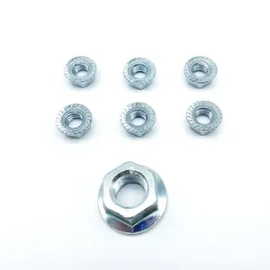 Long Life Applications Stainless Steel Serrated Hex Flange Nut M4 Din 6923