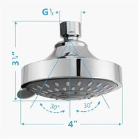 Pommeau de douche carré encastré noir mat à haute pression, personnalisable, installation facile, compatible OEM/ODM