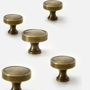 Solid Brass Round Drawer <strong>Knob</strong> Cabinet Pull Handle Antique Bronze Wardrobe <strong>Door</strong> <strong>Knobs</strong> Furniture Hardware Handle - Product Image 3