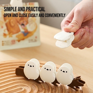 Clips Magnéticos Blancos para Sellar Bolsas de Alimentos, Estilo Shima Enaga, 3 Piezas, con Soporte de Rama Desmontable - Product Image 4