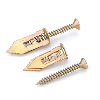 Cheville papillon avec vis pour fixation mur creux et plaque de plâtre, idéale pour les projets d'appartements et d'hôtels