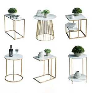 नॉर्डिक minimalist छोटे अपार्टमेंट में रहने वाले कमरे संगमरमर आधुनिक कॉफी टेबल संयोजन बालकनी फूल स्टैंड