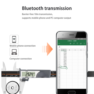 Calibrador Digital Bluetooth de 0-150/200/300 mm con Salida de Datos, Calibrador Digital Inalámbrico de Acero Inoxidable de Alta Precisión, Métrico <span class=keywords><strong>en</strong></span> <span class=keywords><strong>Pulgadas</strong></span> - Product Image 4