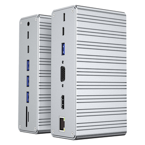 Haute Qualité 13in-1 Type-C vers <span class=keywords><strong>HDMI</strong></span> + VGA + USB3.0 * 4 + RJ45 (1000M)+ PD + usb-c Données + USB-C 3.0 + SD + TF + 3.5mm Audio Usb <span class=keywords><strong>Hub</strong></span> - Product Image 3