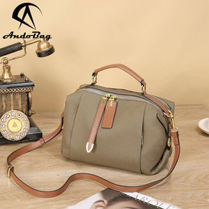 Bolso de Mano AndoBag de Gran Capacidad para Mujer, Bolso Boston Simple y Moderno, Bolso Bandolera de Cuero Vacuno Genuino Togo 9993 - Product Image 1