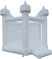 Château gonflable blanc pour enfants, piscine à balles, location d'équipement pour fête, maison de jeu, structure gonflable