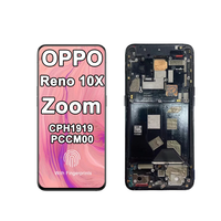 Pantalla AMOLED de Repuesto de 6.65 Pulgadas para Oppo Reno 10x Zoom, Pantalla LCD CPH1919 PCCM00, Panel Táctil OPPO con Marco y Sensor de Huella Dactilar
