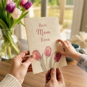 Biglietto in Carta Seminabile per la Festa della Mamma con Design di Bouquet di Fiori Selvatici - Product Image 3