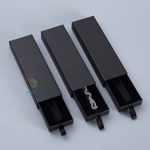 Caja de Embalaje de Cartón para Bolígrafos, Negra, de Lujo, Personalizada, con Cajón Deslizable - Product Image 3
