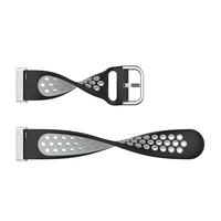 HUANLONG Universelles Zweifarbiges Silikon-Modeuhrenarmband für Versa 4 3 Sense 2 Adapter