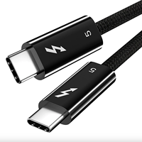 Câble USB4 Thunderbolt 5 240W PD Charge Rapide 120 Gbps Transfert de Données Affichage 16K USB C vers USB C Câble Tressé Métallique Logo Laser OEM