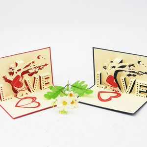 Tarjetas de felicitación románticas para bodas, suministradas directamente por el fabricante, tarjetas creativas 3D con temática de amor para el Día de San Valentín - Product Image 3