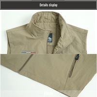 OEM veste imperméable et résistante aux rayures pour hommes, utilitaire multi-poches pour l'extérieur, grandes poches, Gilet de travail, Gilet en toile