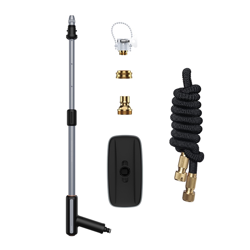 Пистолет Baseus 2 в 1 для мойки автомобиля с шваброй, Распылительная насадка для мойки высокого давления, гибкий шланг для мойки автомобиля