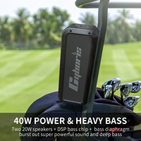 Speaker Golf Bluetooth Magnetik Portabel Tahan Air IPX6 untuk Kereta Golf, Baterai 24 Jam, Aksesoris Golf, Hadiah Golf