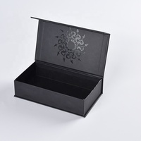 Boîte en carton noire personnalisée, boîte cadeau électronique grand public, boîte cadeau magnétique avec couvercle, boîtes d'emballage aimantées