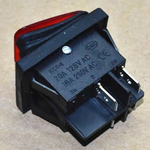 35A 250V Rocker chuyển kcd4 chuyển đổi màu vàng 6-pin <span class=keywords><strong>LED</strong></span> bảng chuyển đổi - Product Image 4