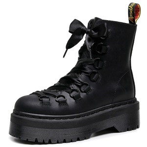 Woman Red Suede Ankle <b>Boots</b> Round Toe Lace-Up <b>Platform</b> Chunky Heel Bow Decoration All Seasons Wear Wholesale - Product Image 3