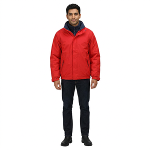 Veste coupe-vent zippée pour homme, design OEM, parka d'extérieur, vêtements de chasse, col montant, doublure en lin, fermeture avant - Product Image 1
