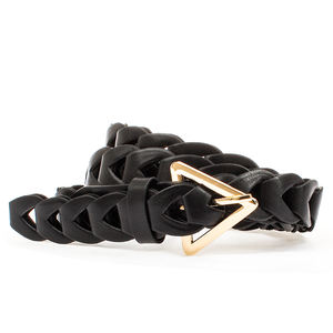 Nuovo prodotto 2021 popolare da donna cintura con fibbia a triangolo irregolare Cinturones Mujer Fashion ad anello lungo tessuto da donna cintura da donna - Product Image 1