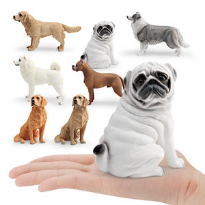 Kinderen Hond Ras Herkenning Speelgoed Gesimuleerde Pug Shiba Inu Dogo Golden Retriever Herder Hond Beeldje Set - Product Image 2