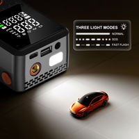 Small Size Jump Starter With Air Pump Cordless Rechargeable Auto Stop ABS Emergency Light for Car Motorcycle Tires