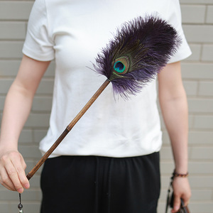 <span class=keywords><strong>Plumeau</strong></span> de paon en bambou durable de 48cm avec pendentif écologique et réutilisable - Product Image 6