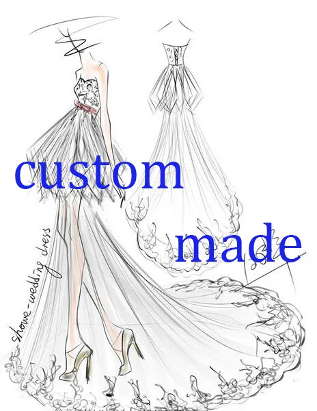 2020 Gepersonaliseerde Customization Trouwjurk Custom Size Bruidsjurken Aangepaste Handgemaakte Elke Trouwjurk
