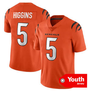 2025 Juventude Cincinnati Futebol Americano Jersey 1 perseguição 9 BURROW 5 Higgins Costurado Jogo de Futebol Americano Jersey Limitada - Product Image 5