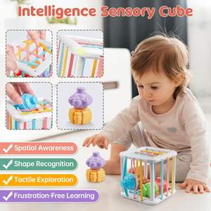 <span class=keywords><strong>Giocattoli</strong></span> per bambini JXD <span class=keywords><strong>6</strong></span> in 1 innocui per i <span class=keywords><strong>giocattoli</strong></span> per la dentizione sensoriale del bambino per i bambini <span class=keywords><strong>6</strong></span>-12 <span class=keywords><strong>mesi</strong></span>, blocchi di costruzione impilabili in legno - Product Image 2