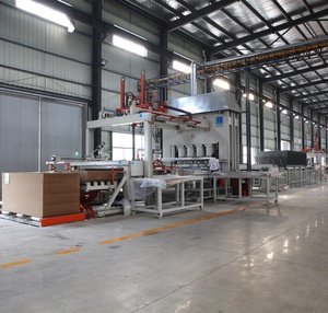 Ligne de production automatique de <span class=keywords><strong>bois</strong></span> MDF <span class=keywords><strong>presse</strong></span> <span class=keywords><strong>à</strong></span> chaud Machine mélamine panneau de meubles laminé <span class=keywords><strong>à</strong></span> court cycle nouveau moteur pompe portant PLC - Product Image 1