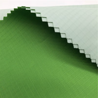 Tissu 100% Polyester 210T Ripstop Taffetas Enduit PU Laité Écologique Léger Haute Densité pour Veste de Pluie Rayures et Unies