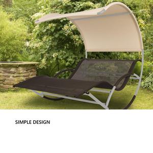 เก้าอี้กลิ้งสระว่ายน้ำสำหรับ2คนเก้าอี้อาบแดดสวนสระว่ายน้ำเตียงอาบแดด - Product Image 4