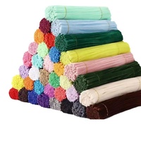 Bâtonnets torsadés en peluche épais de 8 mm faits à la main, colorés, pour loisirs créatifs, matériaux DIY assemblés aléatoirement