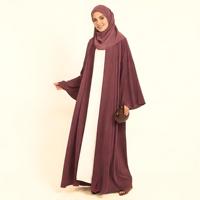 Abaya ouverte pour femmes, couleur rose vif, longueur 52-62, vêtements modestes, vêtements islamiques